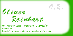 oliver reinhart business card